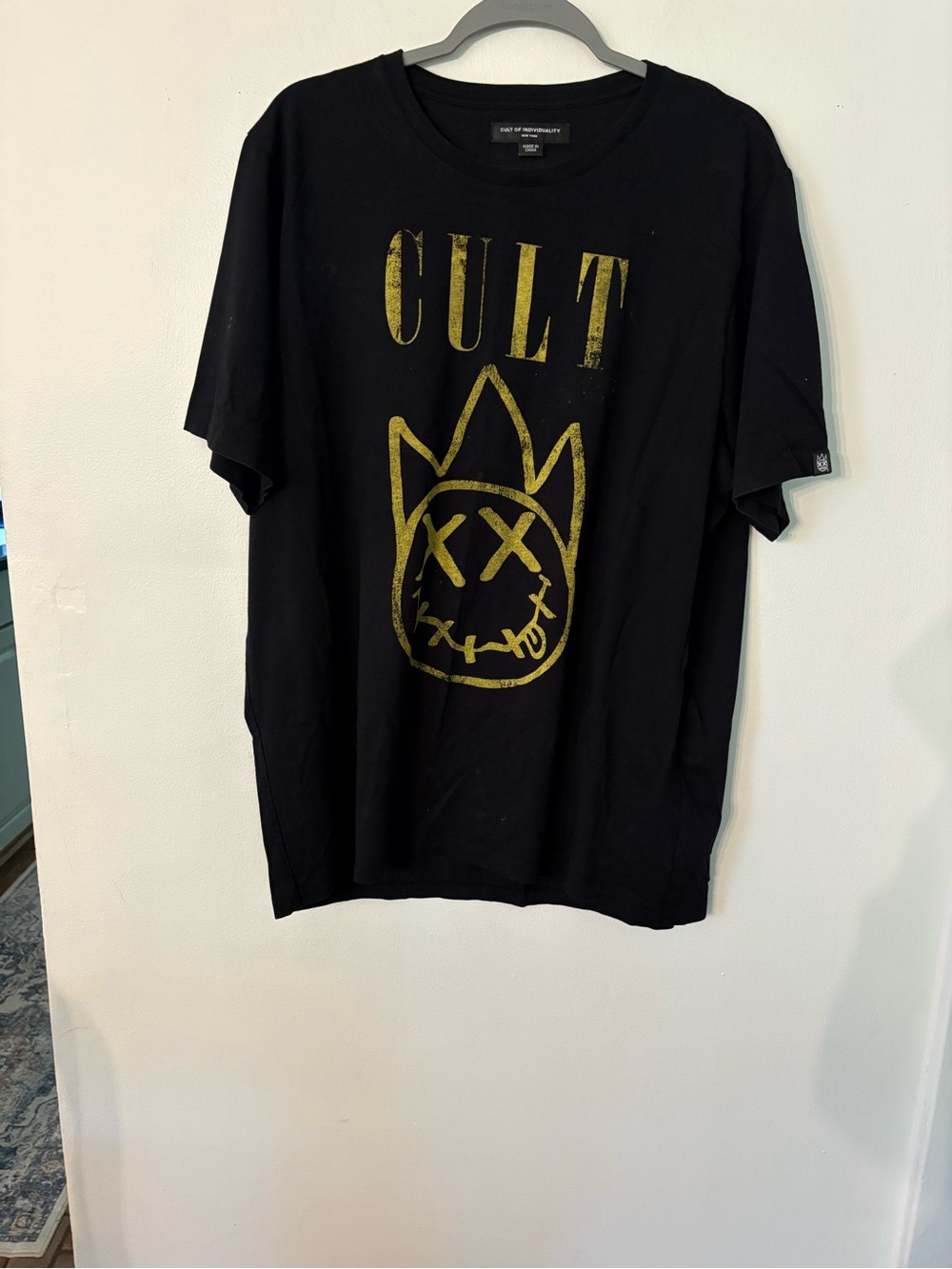 Cult of Individuality Black T-Shirt with Gold Graphic